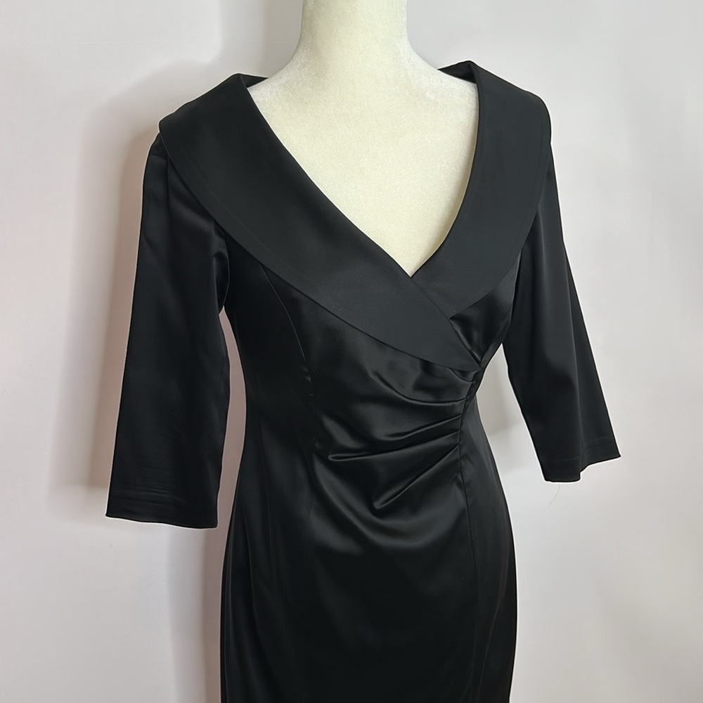 Kay Unger Shawl Collar Sheath Dress - Picture 2 of 9